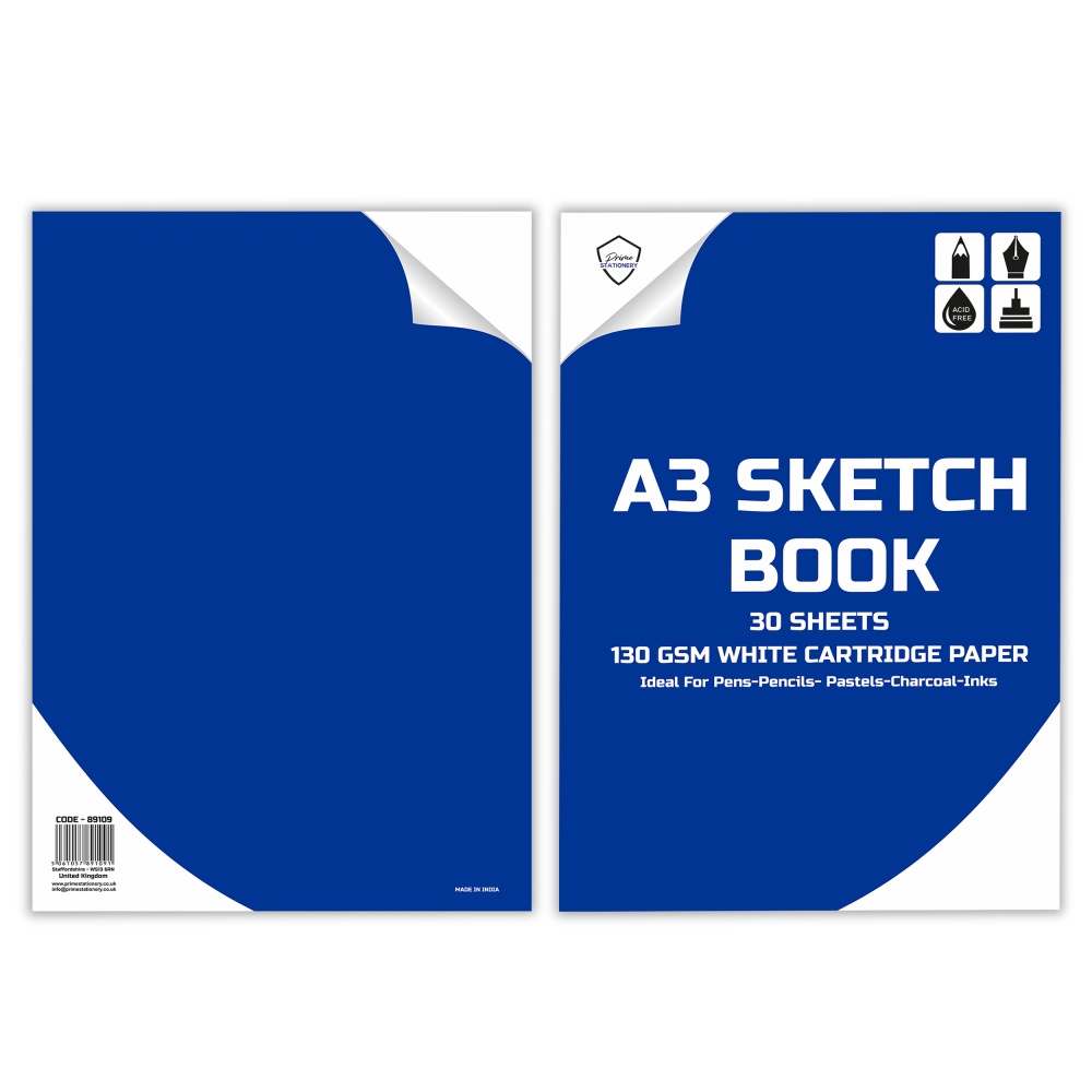 Prime A3 Sketch Book 130gsm 30 Sheets